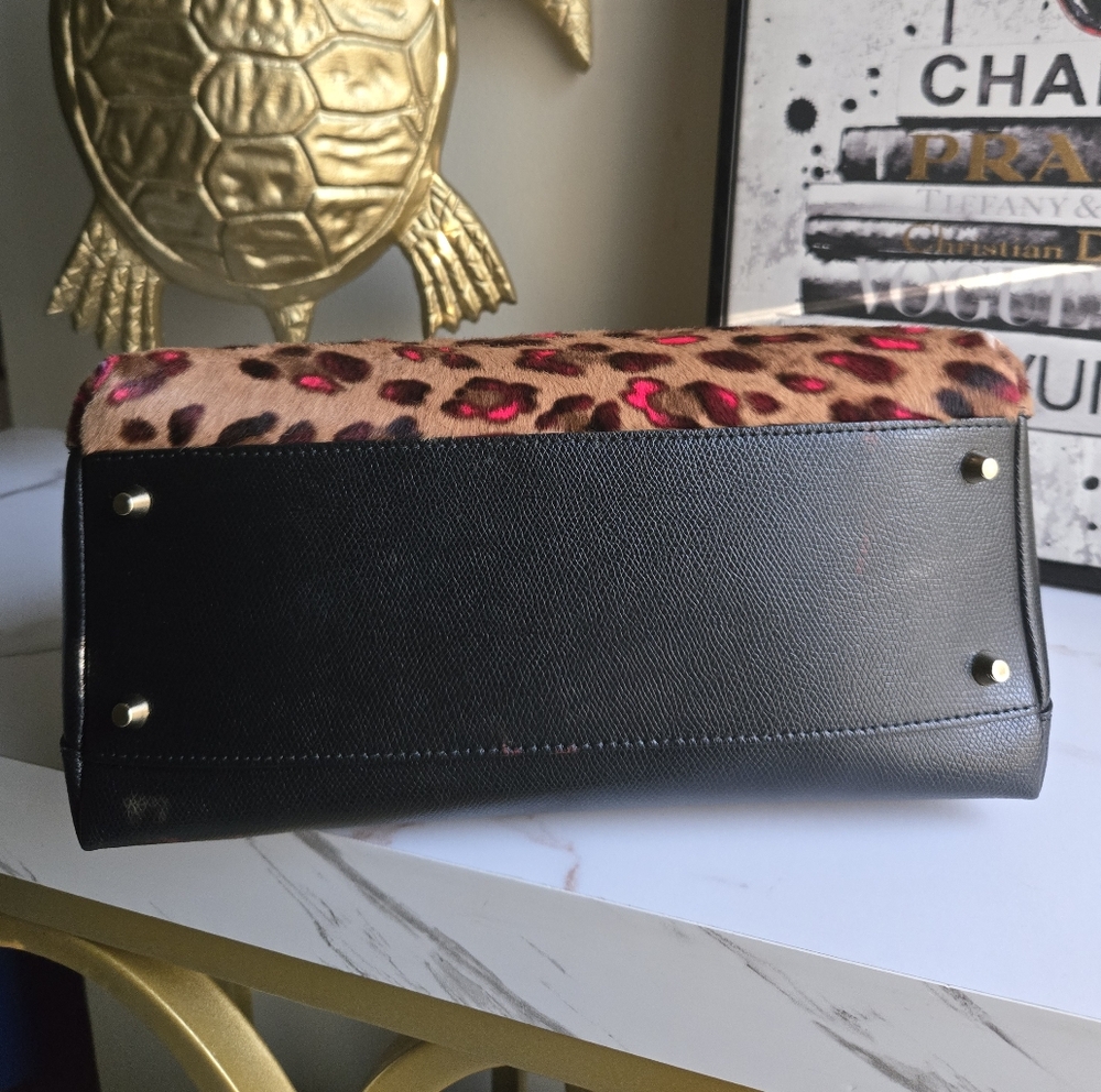 Furla Piper 2Way Harako Animal Print Top Handle Bag VGUC - Picture 11 of 14